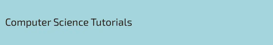 Computer Science Tutorials